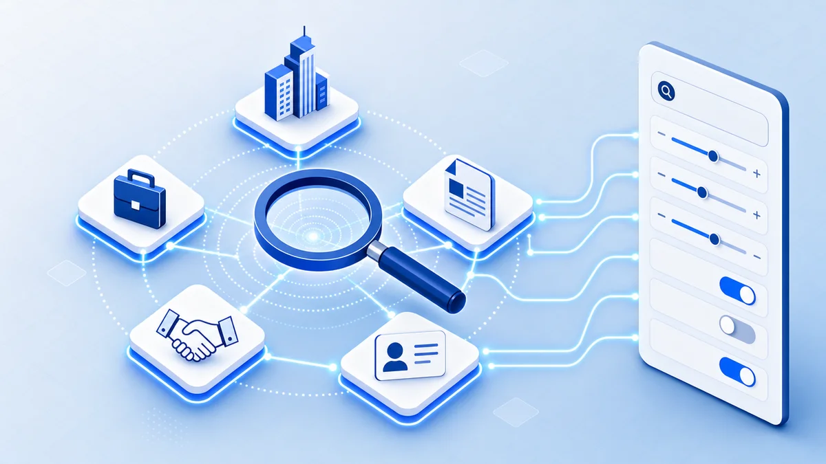Diagrama mostra a busca no LinkedIn cruzando perfis, empresas, vagas e publicações no B2B