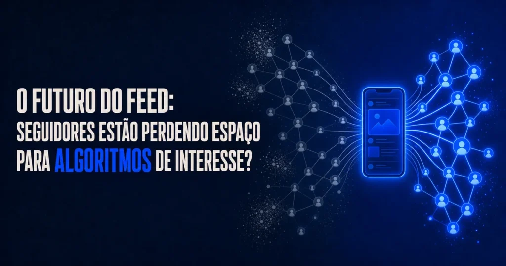 Feed social com algoritmo de recomendação substituindo conexões de seguidores por interesses