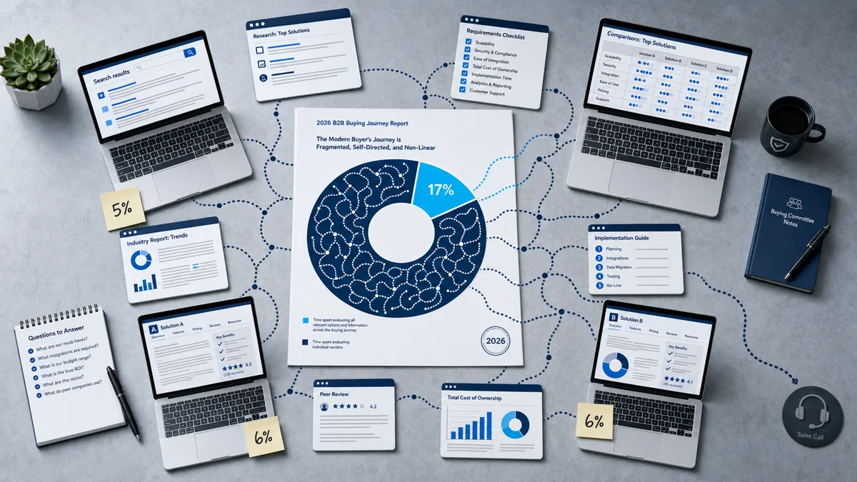 Infográfico mostra que compradores B2B dedicam só 17% do tempo a fornecedores na compra