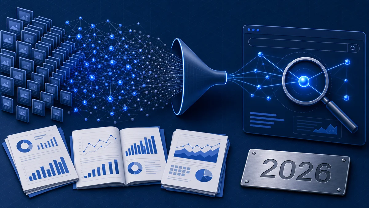 Diagrama de rede social se reorganizando em busca ilustra tendências de social media em 2026