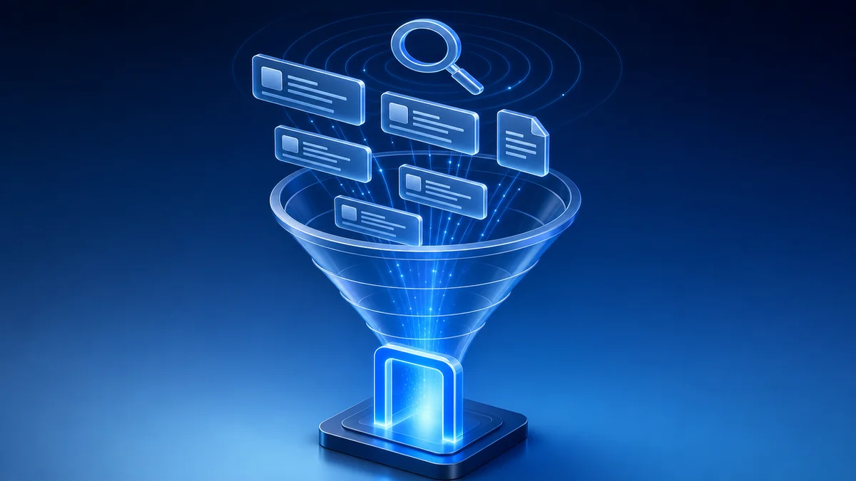 Diagrama de funil mostrando tráfego orgânico convergindo até a ativação no trial gratuito