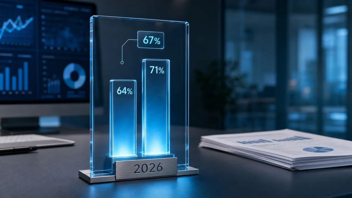 Gráfico mostra Millennials e Gen Z subindo de 64% para 71% nos comitês de compra B2B em 2026
